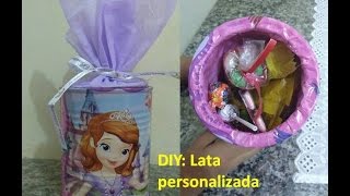 DIY  Personalizando lata de leite  Princesa Sofia [upl. by Conrade874]