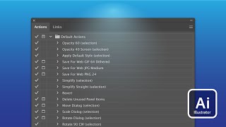 Adobe Illustrator  Actions Tutorial [upl. by Stegman]