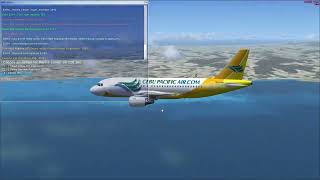 Manila to Caticlan Flight IFR  Airbus A319 Cebu Pacific  Flight Simulator X [upl. by Huebner]