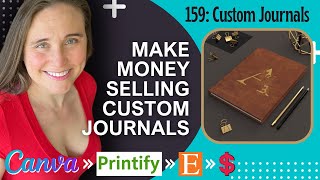 Make Money Selling Print On Demand Custom Journals on Etsy Using Canva And Printify [upl. by Munniks]