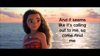 Moana How Far Ill Go Lyrics Aulii Cravalho [upl. by Namdor]