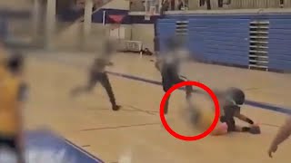 CA High school basketball player stomped on teammates head [upl. by Alyekahs861]