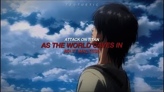 As the World Caves In  Matt Maltese  Attack on Titan AOT  English amp Spanish sublyrics [upl. by Eibo]