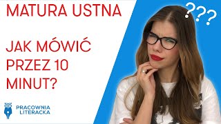 Matura ustna z polskiego  jak mówić przez 10 minut maturaustna matura2020 matura [upl. by Anim]