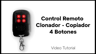 Tutorial Control Remoto Clonador Copiador de 4 Botones tutorial para copiar [upl. by Akfir514]