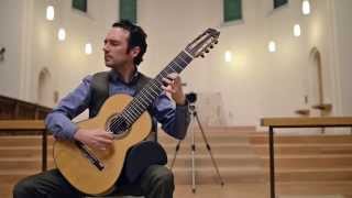 JS Bach  Allegro from Violin Sonata no 2 BWV 1003 Drew Henderson 8string Guitar [upl. by Lilac844]