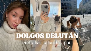 DOLGOS DÉLUTÁN VLOG  Teendők itthon rendrakás ppt takarítás [upl. by Frances]