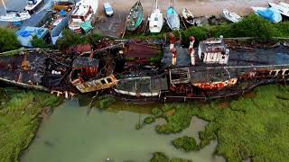 Paddle Steamers Ryde  Binfield  Newport  Isle of Wight  Shipwreck  DJI Mini 2 SE Drone [upl. by Powell374]