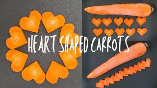 How to Make Heart Shaped Carrots for Garnish [upl. by Inatsed186]