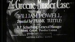 THE GREENE MURDER CASE 1930 68 Minutes William Powell Jean Arthur [upl. by Matteo]