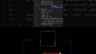 Glowing gradient border using CSS css cssanimation [upl. by Ennovad]