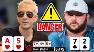 Danger Bluffing 72 vs ELKYs Nut Flush  Hand of the Day presented by BetRivers [upl. by Gilcrest]