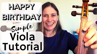 Viola Tutorial Happy Birthday [upl. by Nhepets552]