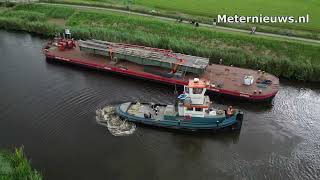 Wierumerschouwsterbrug naar Groningen gevaren [upl. by Mettah]