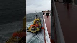 Rough sea tug boat towing to bulk carrier  tug boat  merchantnavy [upl. by Zebaj]