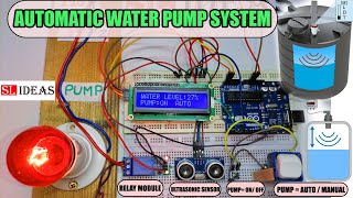 Automatic water level controller using arduino  Water tank level monitoring system with Ultrasonic [upl. by Trow]