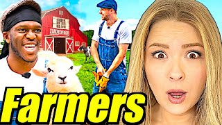 Americans REact To SIDEMEN BECOME FARMERS FOR 24 HOURS [upl. by Assilem970]