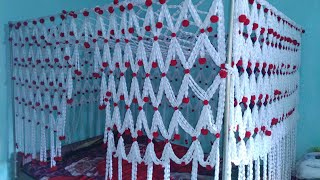 chandni design home decoration woolen designsuhaag lari bed kali mehrabpardehal hand carft c [upl. by Amliw]