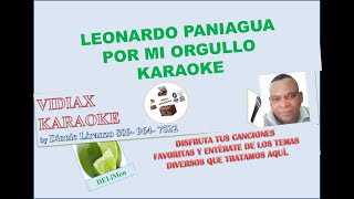 Leonardo Paniagua Por mi orgullo karaoke [upl. by Dlanor]