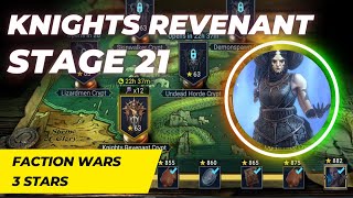 Knights Revenant Faction Wars Team  3 Star on Stage 21  Raid Shadow Legends [upl. by Aihsenot869]