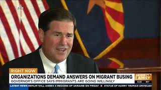 Immigration advocates demand answers over Ducey busing migrants [upl. by Domph590]