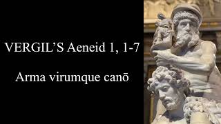 VIRGIL Aeneid Book 1 17 Arma virumque canō [upl. by Refitsirhc196]