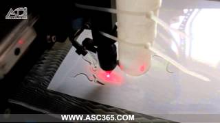 Airbrush Stencil Cutting by ASC365 Laser Cutter 017025 [upl. by Ardis]