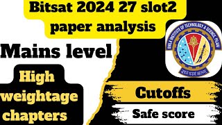 🔥😱important tips for 28 June 2024 bitsat exam bitsat 27june 2024 expected cutoffsbitsat2024bitsat [upl. by Aer]