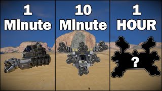 Building a MINING Ship in 1 Minute 10 Minutes and 1 Hour  Space Engineers Challenge [upl. by Initof]