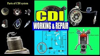 Bike CDI working and repaircdi ignition system HondaCDI parts specifications of CD motorcycle [upl. by Emorej605]