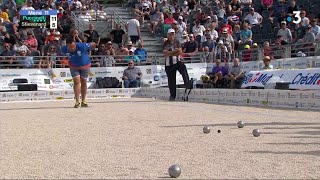 Mondial La Marseillaise à pétanque  8e de finale Puccinelli contre Stievenart [upl. by Ramses29]