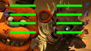 SFM FNaF Twisted vs FNAF Movie WITH Healthbars [upl. by Nirb]