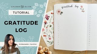 How To Set Up A Gratitude Log  Bullet Journal Ideas [upl. by Levin]