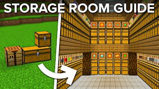 How To Build a Storage Room With Automatic Sorter in Minecraft [upl. by Toffic]