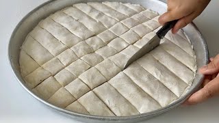 BU TARÄ°FLE BAKLAVA YAPMAYAN KALMAYACAK â—ï¸EN KOLAY YÃ–NTEMLE EL AÃ‡MASI CEVÄ°ZLÄ° BAKLAVA TARÄ°FÄ° ğŸ‘Œ [upl. by Nraa]