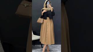 Most Attractive Long Skirt design With Matching Hijab hijabstyle skirtstyling styling youtube [upl. by Bauske797]