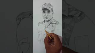 Army man pencil sketch  art shorts [upl. by Eibur]