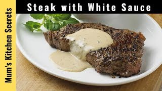 Beef Steak with White Sauce  Steak Beef Steak Recipe [upl. by Cori]