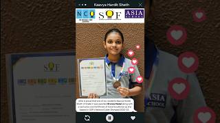 Kaavya Sheth GradeV has achieved amazing success in the SOF National Cyber Olympiad 202223 🥉 [upl. by Aneala]