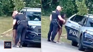 Cop Allegedly Caught Kissing Getting in Backseat of Patrol Car with Woman Now Under Investigation [upl. by Acirretahs]