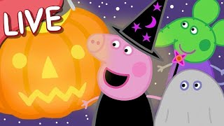 Peppa Pig Full Episodes 🔴 LIVE Spooky Halloween Episodes STREAMING NOW 🎃 Kids Videos 💕 [upl. by Adahsar]