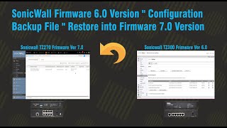 SonicWall Firmware 60 Version Configuration Backup File Restore into Firmware 70 Version [upl. by Aneger]