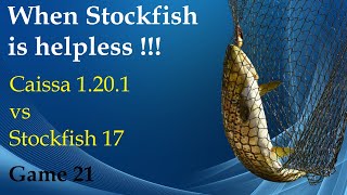 When Stockfish is helpless  Caissa 1201 vs Stockfish 17  Game 21 [upl. by Yemrej]