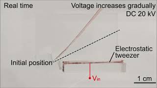 SingleElectrode Electrostatic Repulsion Phenomenon for Remote Actuation and Manipulation Movie 2 [upl. by Alta873]