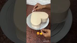 Beautiful cake design heart shape cake 1kg 🎂🎂 [upl. by Rramel]