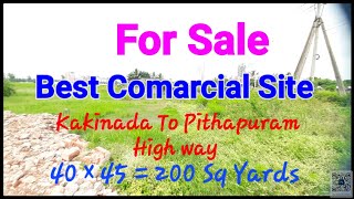 By Pass Road కి Comarcial Site For Sale Kakinada Ap Supar Exlent Location [upl. by Ilrebmik]