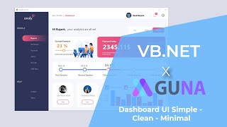 VBNET  Dashboard UI Simple Animation  GunaFramework [upl. by Nivonod106]