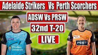 Adelaide Strikers Women vs Perth Scorchers Women Live 32nd Match  Live Cricket Score Commentary [upl. by Kcirneh]