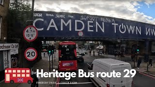 🚌 29 heritage bus route Finsbury Park  Mornington Crescent [upl. by Manuel]