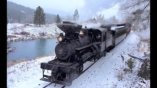 Sumpter Valley Railroad Heisler Winter Christmas Train [upl. by Graehl998]